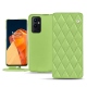가죽 커버 OnePlus 9 Pro - Vert olive - Couture ( Nappa - Pantone 578U ) 
