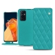 Housse cuir OnePlus 9 Pro - Bleu fluo - Couture