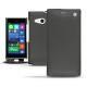 Custodia in pelle Nokia Lumia 730 - 735 - Noir ( Nappa - Black ) 