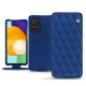 Custodia in pelle Samsung Galaxy A52 - Bleu océan - Couture ( Nappa - Pantone 293C ) 