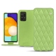 Samsung Galaxy A52 leather case - Vert olive - Couture ( Nappa - Pantone 578U ) 