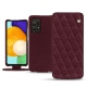 Funda de piel Samsung Galaxy A52 - Lie de vin - Couture ( Pantone 5115C ) 