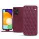 Housse cuir Samsung Galaxy A52 - Prune vintage - Couture