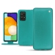 Samsung Galaxy A52 leather case - Bleu fluo