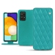 Samsung Galaxy A52 leather case - Bleu fluo - Couture