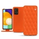 Samsung Galaxy A52 leather case - Orange fluo - Couture