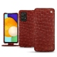 Custodia in pelle Samsung Galaxy A52 - Autruche ciliegia