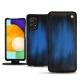 Samsung Galaxy A52 leather case - Bleu Patine