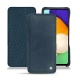 Housse cuir Samsung Galaxy A52 - Jean vintage ( Roughtcut - Pantone 285U  ) 