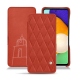 Samsung Galaxy A52 leather case - Arange clouquié - Couture