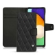 Samsung Galaxy A52 leather case - Noir - Couture ( Nappa - Black ) 
