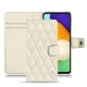 Samsung Galaxy A52 leather case - Blanc - Couture ( Bologna - White ) 