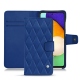 硬质真皮保护套 Samsung Galaxy A52 - Bleu océan - Couture ( Nappa - Pantone 293C ) 