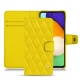 Housse cuir Samsung Galaxy A52 - Jaune fluo - Couture