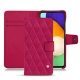 Samsung Galaxy A52 leather case - Rose fluo - Couture