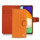 Custodia in pelle Samsung Galaxy A52 - Abaca arancio