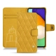 Custodia in pelle Samsung Galaxy A52 - Jaune soulèu - Couture
