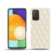Samsung Galaxy A52 leather cover - Blanc - Couture ( Bologna - White ) 
