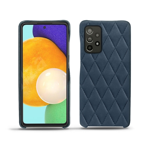 Lederrückseitenbezüge für Samsung Galaxy A52Jean vintage - Couture ( Pantone #2f414f  ) 