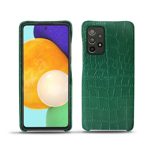 Capas de couro para Samsung Galaxy A52Crocodile pino ( Pantone #173F35 ) 