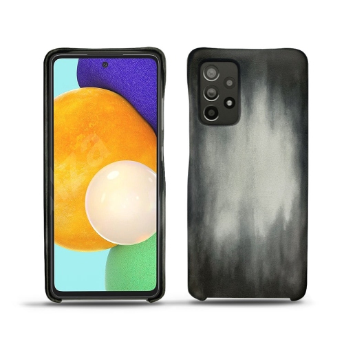 Des coques arrière en cuir pour Samsung Galaxy A52Gris Patine