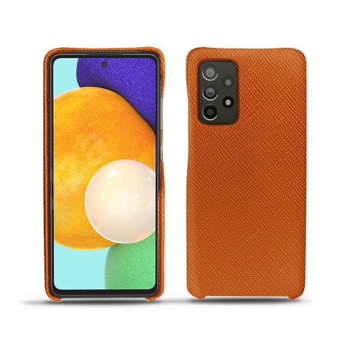 Lederrückseitenbezüge für Samsung Galaxy A52Orange vibrant ( Pantone #e36b39 ) 