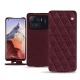 Xiaomi Mi 11 Ultra leather case - Lie de vin - Couture ( Pantone 5115C ) 