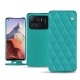 Housse cuir Xiaomi Mi 11 Ultra - Bleu fluo - Couture