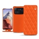 Housse cuir Xiaomi Mi 11 Ultra - Orange fluo - Couture