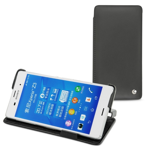 Étui de protection ikasus® pour Sony Xperia Z3 en cuir Verrouillage magnétique vert 
