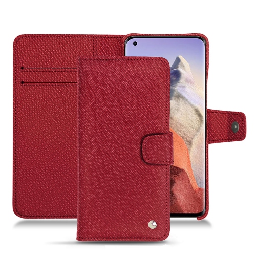 Cover in pelle con patta orizzontale per Xiaomi Mi 11 UltraRouge passion ( Pantone #a6192e ) 