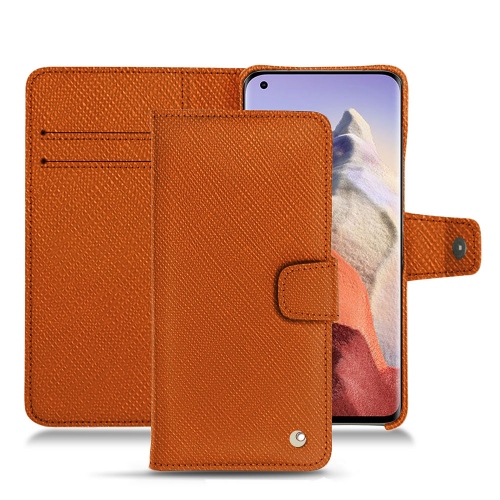 Housse en cuir à rabat horizontal pour Xiaomi Mi 11 UltraOrange vibrant ( Pantone #e36b39 ) 