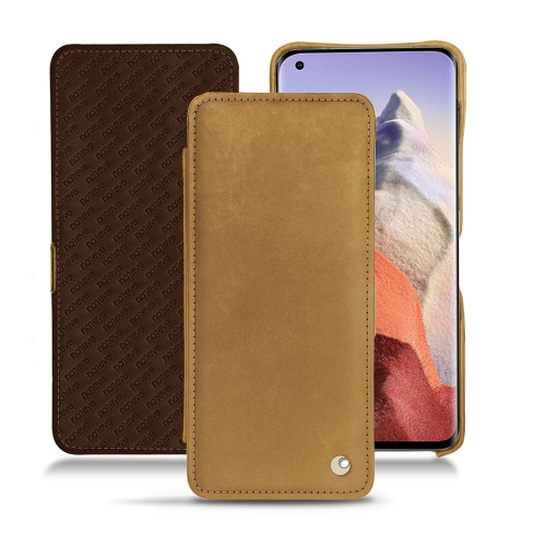 Housse en cuir élégante pour Xiaomi Mi 11 UltraSable vintage ( Pantone #9b7340 ) 