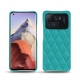 Coque cuir Xiaomi Mi 11 Ultra - Bleu fluo - Couture