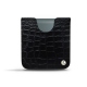 Samsung Galaxy Z Flip3 leather pouch - Crocodile nero