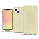 Housse cuir Apple iPhone 13 mini - Ivoire ( Sleek P C12 - White ) 