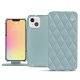 Housse cuir Apple iPhone 13 mini - Bleu ciel - Couture ( Nappa - Pantone 277C ) 