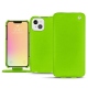 Lederschutzhülle Apple iPhone 13 mini - Vert fluo