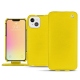Housse cuir Apple iPhone 13 mini - Jaune fluo