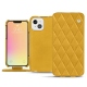 Lederschutzhülle Apple iPhone 13 mini - Jaune soulèu - Couture