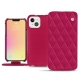 Housse cuir Apple iPhone 13 mini - Rose fluo - Couture