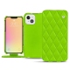 Apple iPhone 13 mini leather case - Vert fluo - Couture