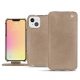 Housse cuir Apple iPhone 13 mini - Taupe vintage ( Pantone 7530C ) 