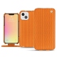 Custodia in pelle Apple iPhone 13 mini - Abaca arancio