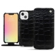 レザーケース Apple iPhone 13 mini - Crocodile nero