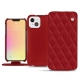 Funda de piel Apple iPhone 13 - Rouge - Couture ( Nappa - Pantone 199C ) 