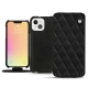 Apple iPhone 13 leather case - Negre poudro - Couture
