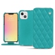 硬质真皮保护套 Apple iPhone 13 - Bleu fluo - Couture