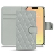 Lederschutzhülle Apple iPhone 13 mini - Gris - Couture ( Nappa - Pantone W428C ) 