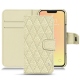 Capa em pele Apple iPhone 13 mini - Ivoire - Couture ( Sleek P C12 - White ) 